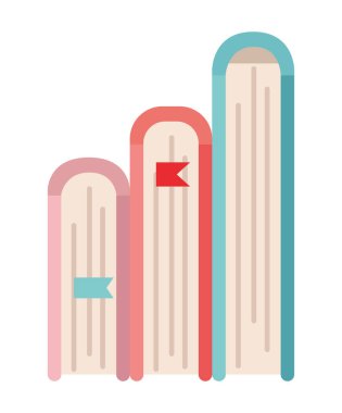 İzole eğitim kitapları vektör tasarımı