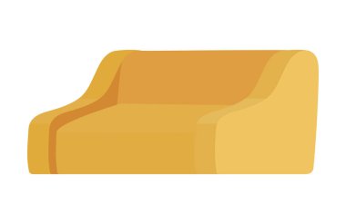 İzole edilmiş sarı koltuk vektör tasarımı