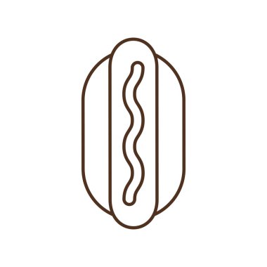 hot dog çizgisi biçim vektör tasarımı
