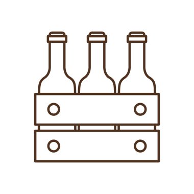 Sepet çizgisi biçiminde bira şişeleri