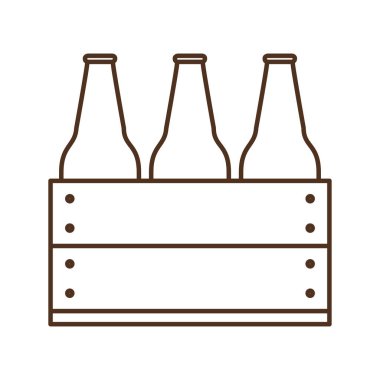 Sepet çizgisi biçiminde bira şişeleri