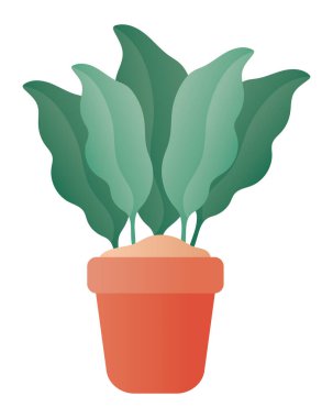 Ot vektör tasarımı içinde izole edilmiş bitki