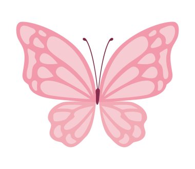 Şirin pembe kelebek vektör tasarımı