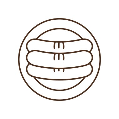 Sausages line style simge vektör tasarımı