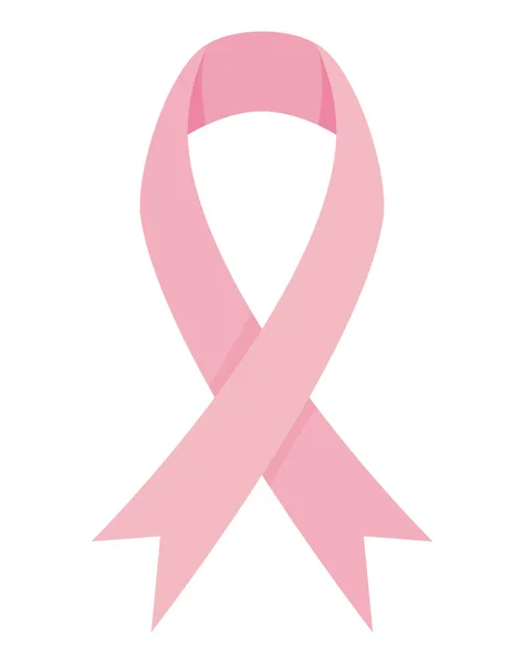 Göğüs kanseri farkındalık vektör tasarımının pembe kurdelesi — Stok Vektör
