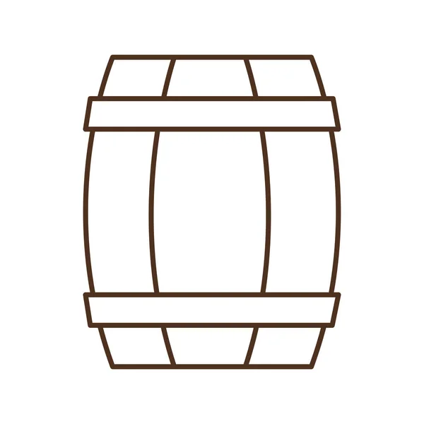 Beer barrel line style icon vector design — Stock Vector