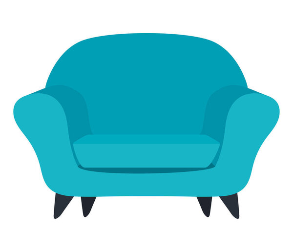 Isolated blue chair vector design