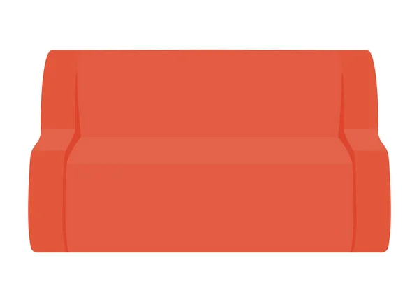 孤立的红色沙发矢量设计 — 图库矢量图片