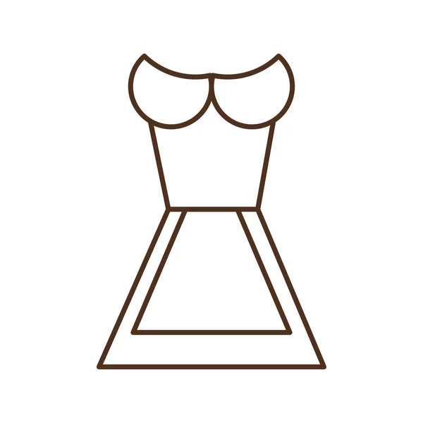Жіноча сукня в стилі лінії Векторний дизайн — стоковий вектор