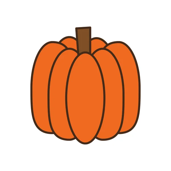 Línea de calabaza y relleno icono de estilo de diseño de vectores — Archivo Imágenes Vectoriales