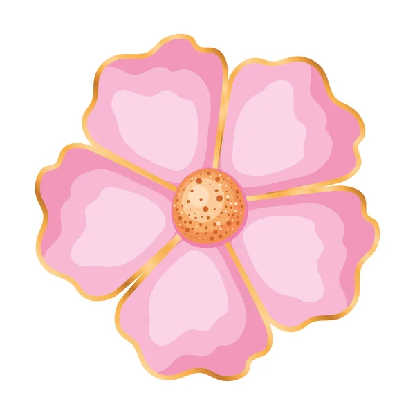 Ізольована рожева квітка Векторний дизайн — стоковий вектор