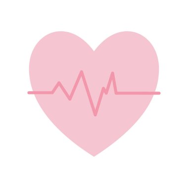 kalp atışı düz biçim ikon vektör tasarımı