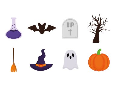 Cadılar Bayramı çizgi filmleri vektör tasarımını belirler