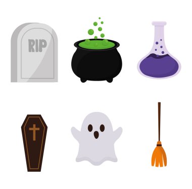 Cadılar Bayramı çizgi filmleri vektör tasarımını belirler