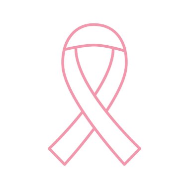 Göğüs kanseri kurdele çizgisi biçim vektör tasarımı