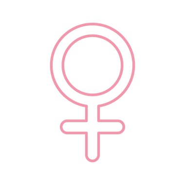 kadın cinsiyet çizgisi ikon vektör tasarımı