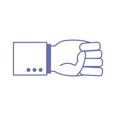 o el işareti dili çizgisi ve biçim ikonu vektör tasarımı