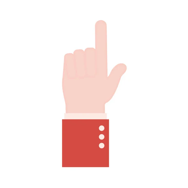 L Handzeichen Sprache flachen Stil Ikone Vektor-Design — Stockvektor