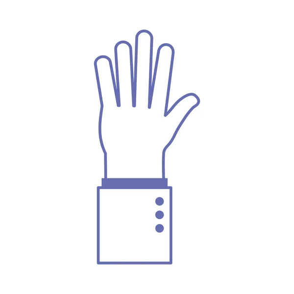 High five hand gebarentaal lijn en vul stijl pictogram vector ontwerp — Stockvector