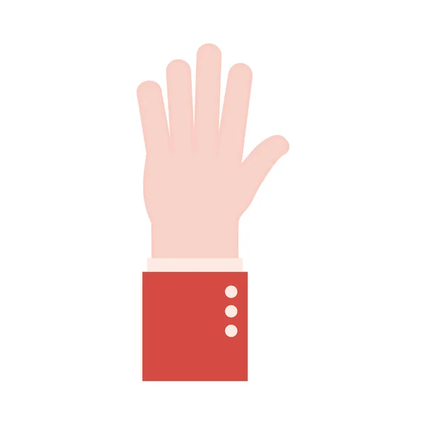 Design de vetor de ícone de estilo plano de alta linguagem de sinais de cinco mãos —  Vetores de Stock