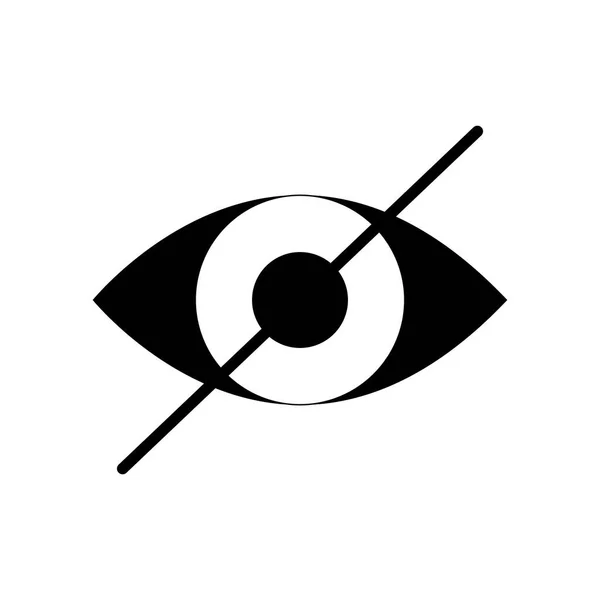 目の見えないシルエットのアイコンベクトルデザイン — ストックベクタ