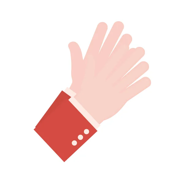 Alkış el işareti dili düz biçim vektör tasarımı — Stok Vektör