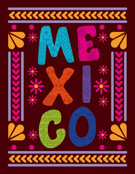 Мексика в дизайне рамы — стоковый вектор