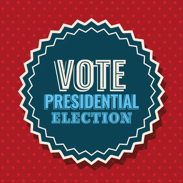 Votar elección presidencial en sello sello diseño de vectores — Archivo Imágenes Vectoriales