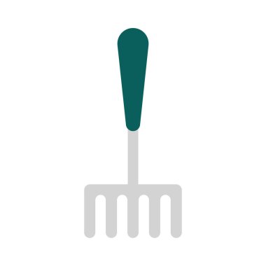 bahçe tırmığı düz simge vektör tasarımı