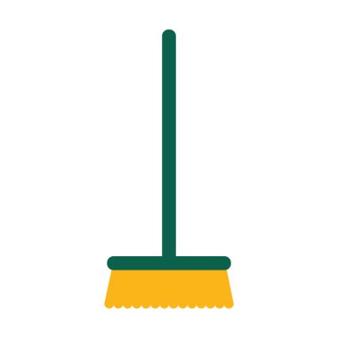 bahçe süpürgesi düz simge vektör tasarımı