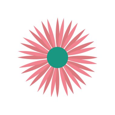 çiçek düz biçim ikon vektör tasarımı