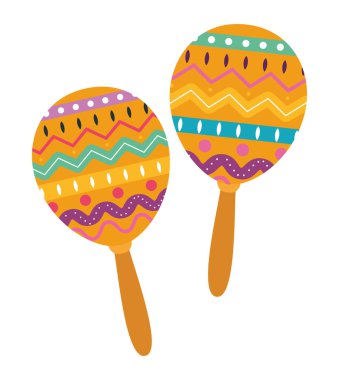 İzole edilmiş Meksika marakas vektör tasarımı