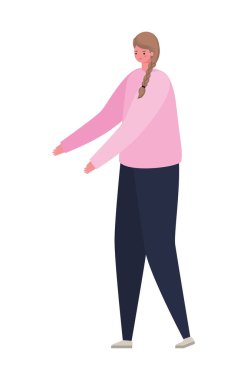 Avatar kadın karikatür vektör tasarımı