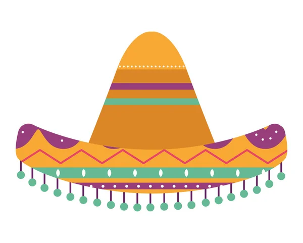 Diseño aislado de vector de sombrero mexicano — Archivo Imágenes Vectoriales