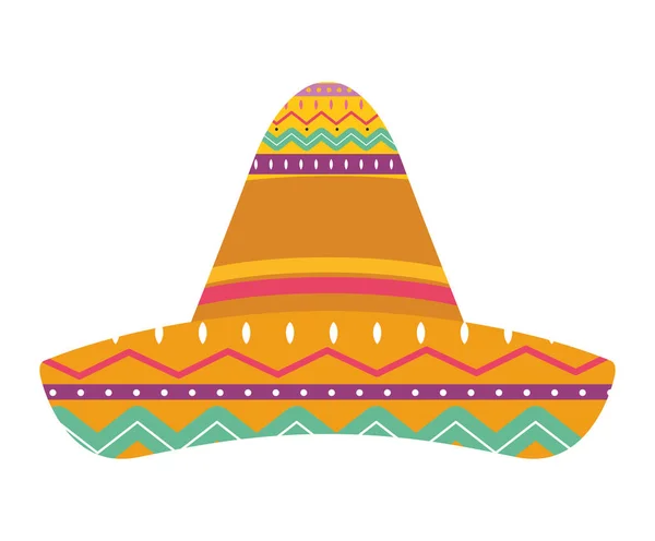 Diseño aislado de vector de sombrero mexicano — Archivo Imágenes Vectoriales