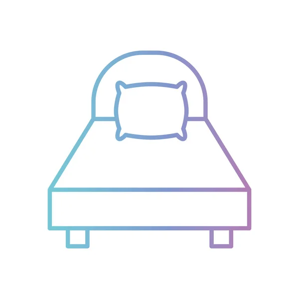 Home letto gradiente stile icona vettoriale design — Vettoriale Stock