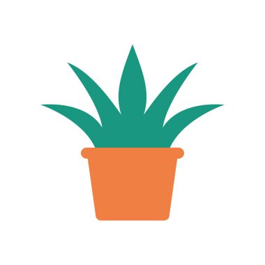 Ot düz simge vektör tasarımı içinde bitki