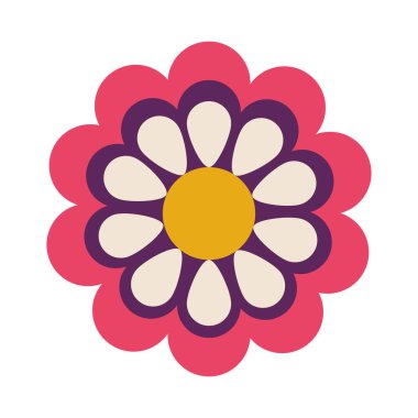 İzole çiçek ikonu vektör tasarımı