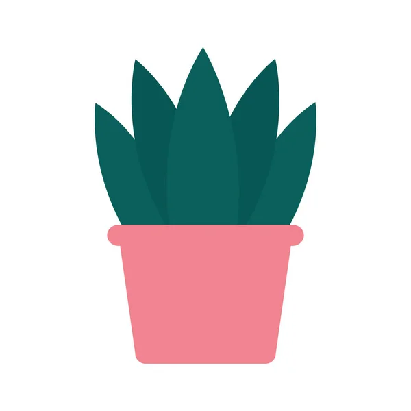 Planta inuti kruka platt stil ikon vektor design — Stock vektor