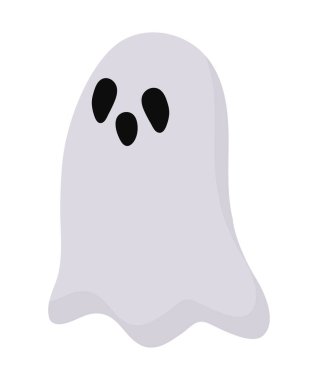 Cadılar Bayramı hayalet çizgi film vektör tasarımı