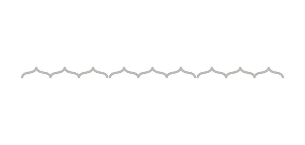 Срібний декоративний орнамент лінія векторний дизайн — стоковий вектор
