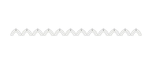Ασημένια πέταλα διακοσμητικά στολίδι γραμμή διάνυσμα σχεδιασμό — Διανυσματικό Αρχείο