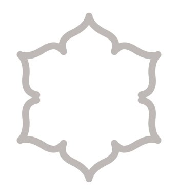 Gümüş çiçek şekilli dekoratif süs vektör tasarımı