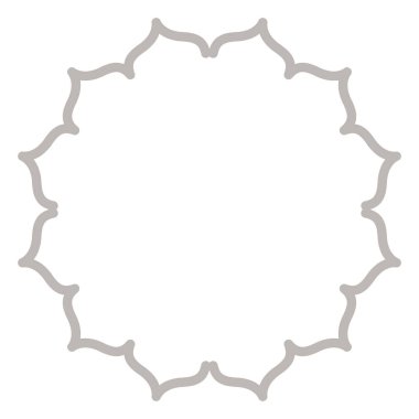 Gümüş çiçek şekilli dekoratif süs vektör tasarımı