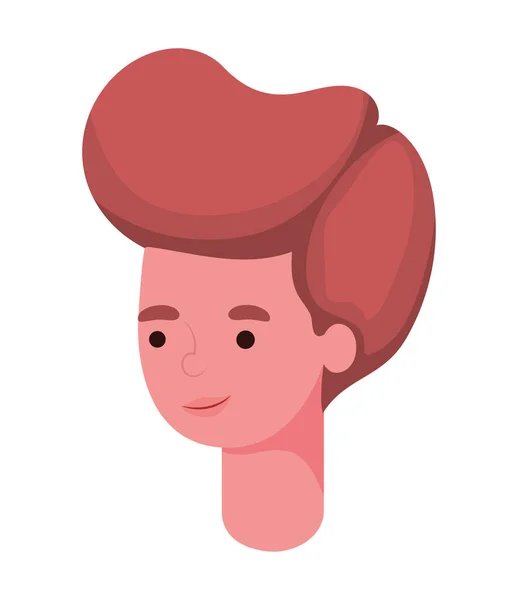 Rote Haare Mann Karikatur Kopf Vektor-Design — Stockvektor