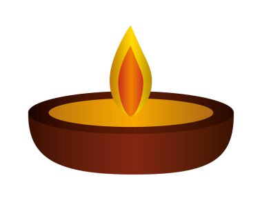 İzole edilmiş mum ikonu vektör tasarımı