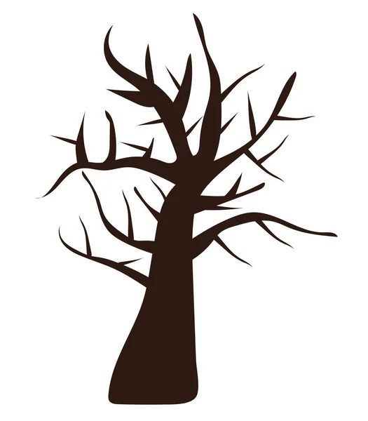 Halloween bare tree vector design — Stock Vector
