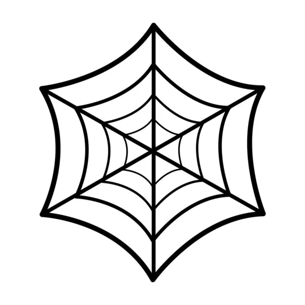Halloween spindelväv ikon vektor design — Stock vektor