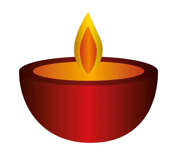 Μεμονωμένο κόκκινο κερί εικονίδιο διανυσματικό σχεδιασμό — Διανυσματικό Αρχείο
