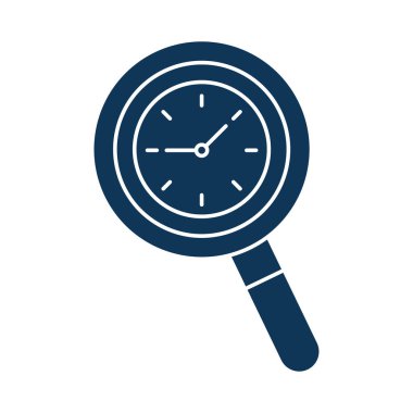 Lupe siluet biçim vektör tasarımı saat